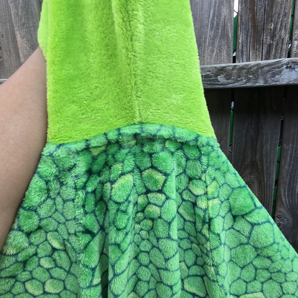 Saint Eve Dino Green Dinosaur Youth Kids One Piece Blanket Sleeper Size 7-8 - Picture 4 of 12